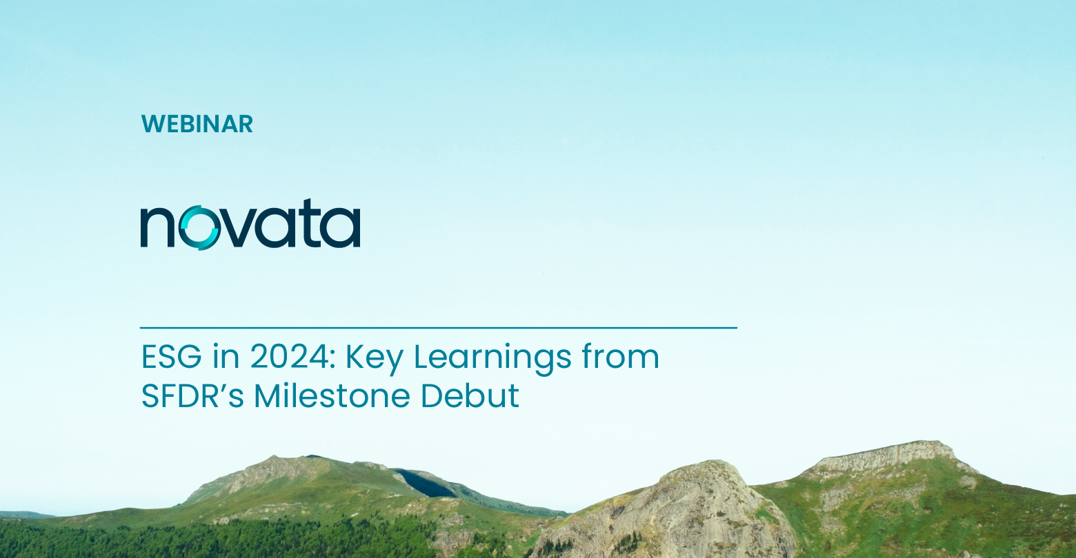 Webinar Novata: ESG in 2024: Key Learnings from SFDR's Milestone Debut