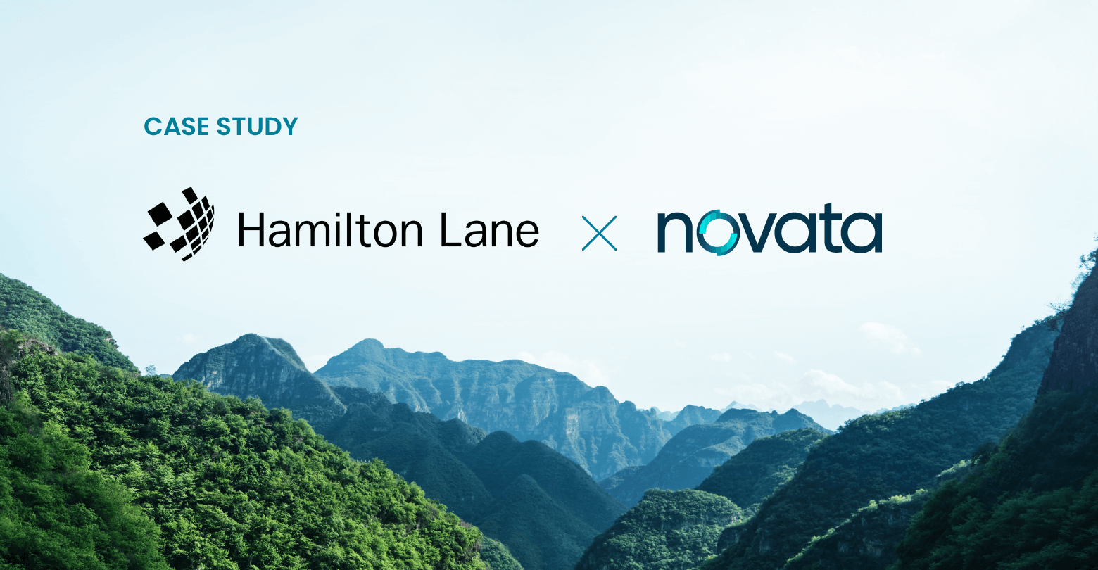 Case Study: Hamilton Lane logo and Novata logo