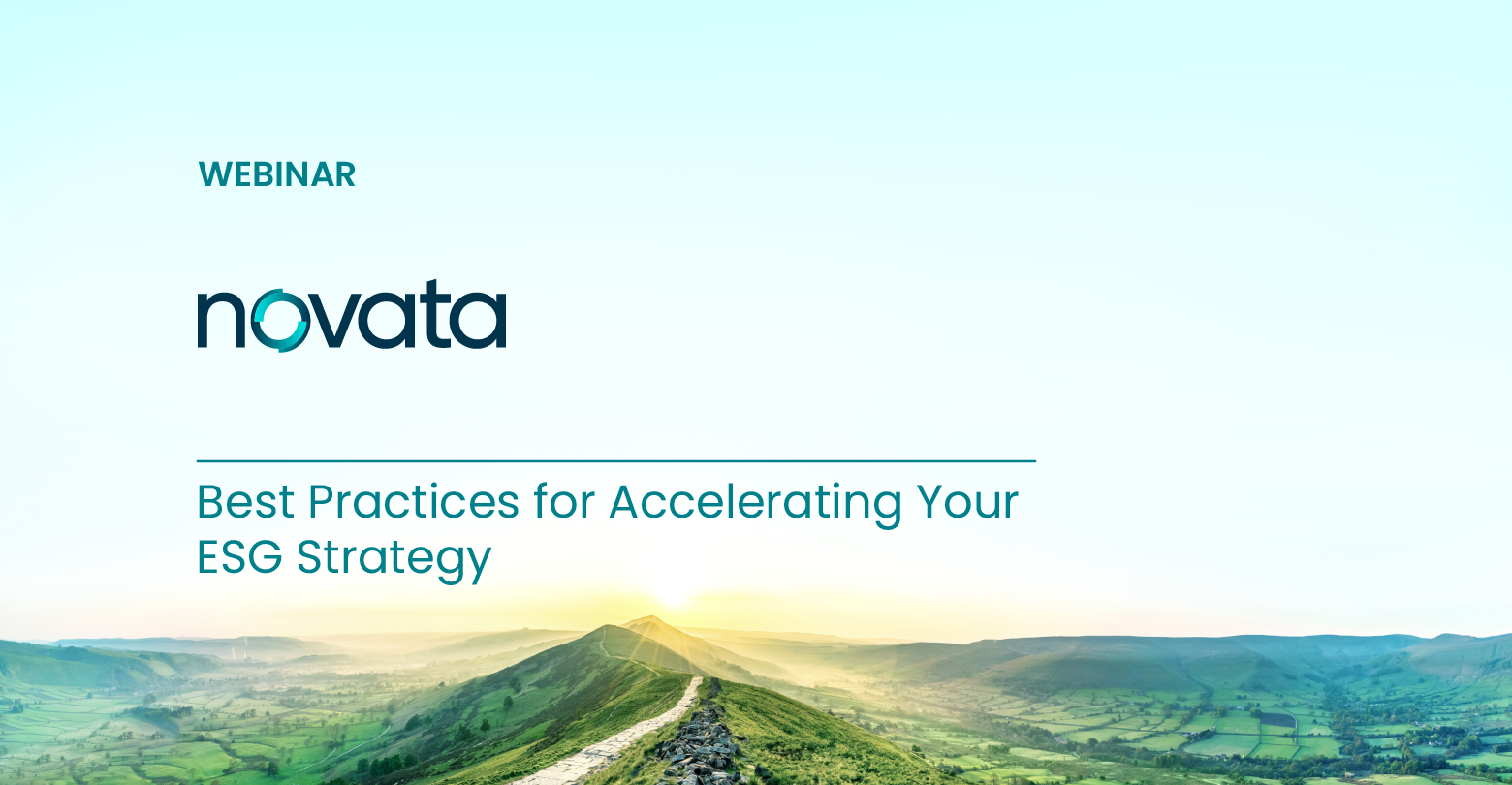 Novata webinar: Best practices for accelerating your ESG strategy