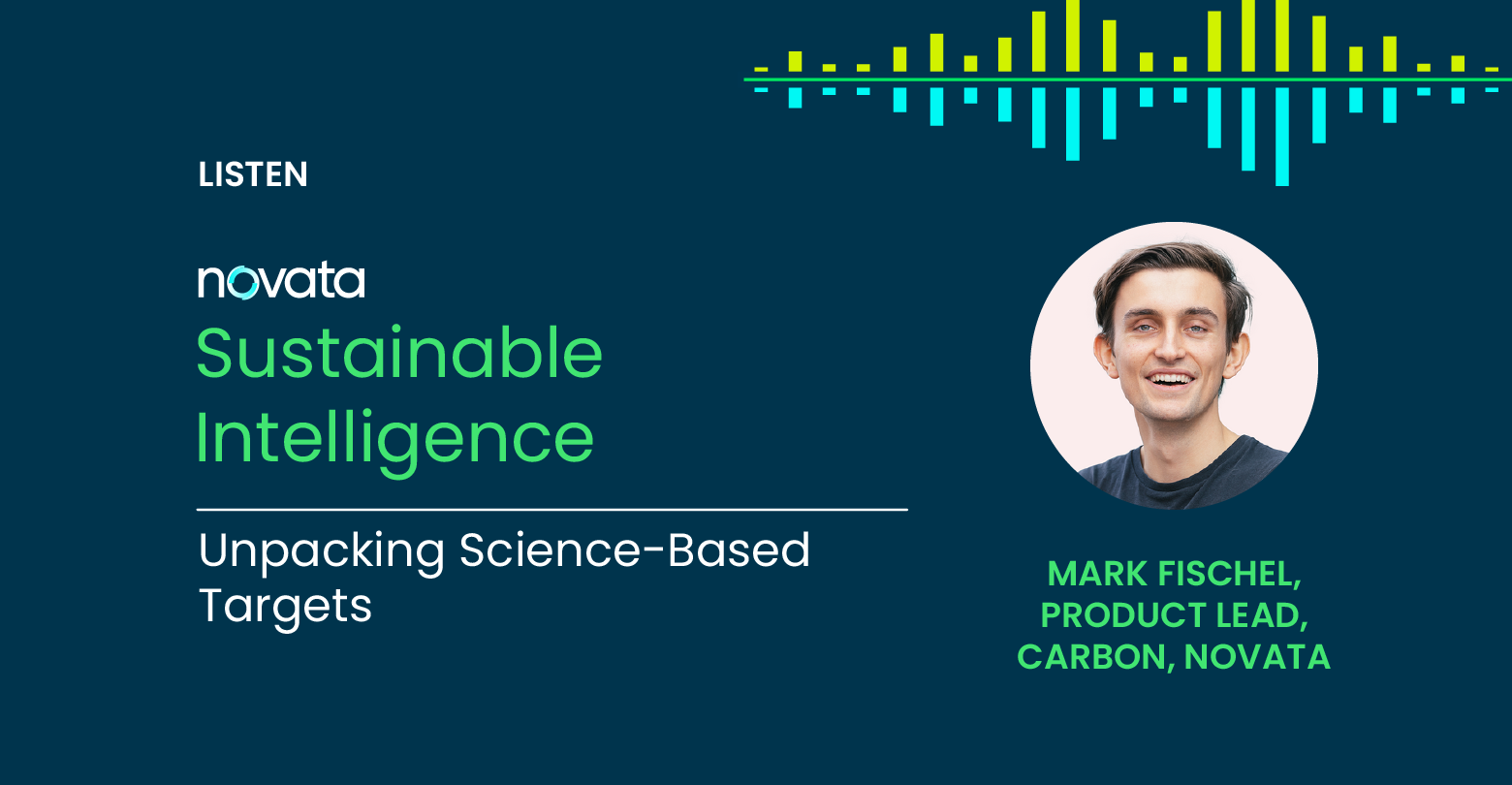 Novata Sustainable Intelligence: Unpacking Science-Based Targets with Mark Fischel, Head of Product at Novata