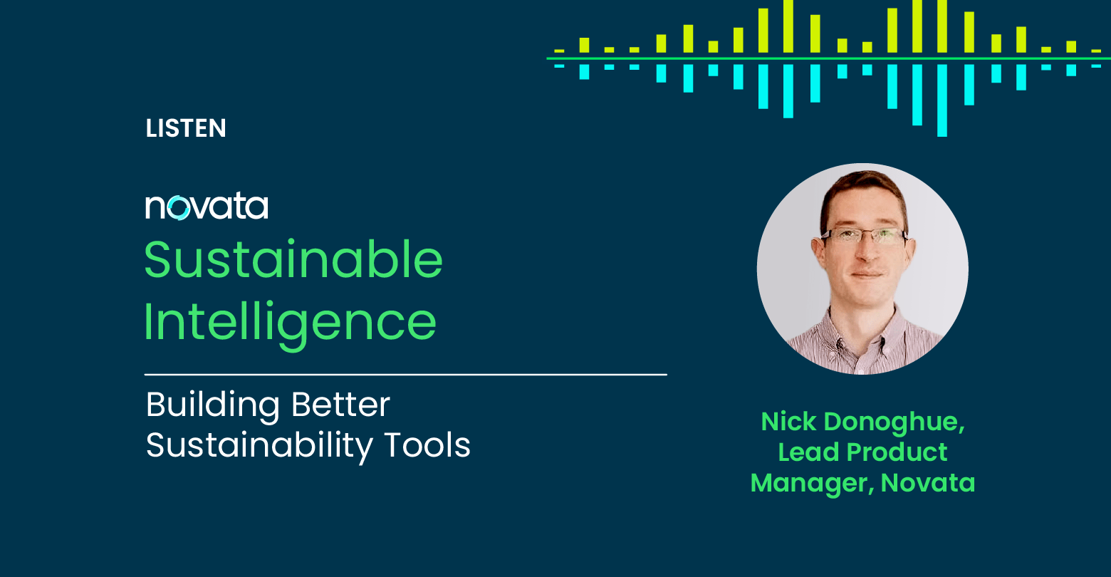 Novata Sustainable Intelligence episode: Building Better Sustainability Tools with Nick Donoghue, Lead Product Manager at Novata