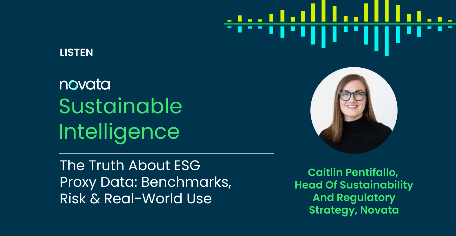 Novata podcast on ESG proxy data insights with Caitlin Pentifallo