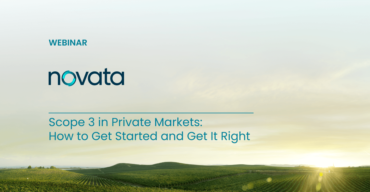 Novata webinar: Scope 3 in Private Markets: How to Get Started and Get It Right