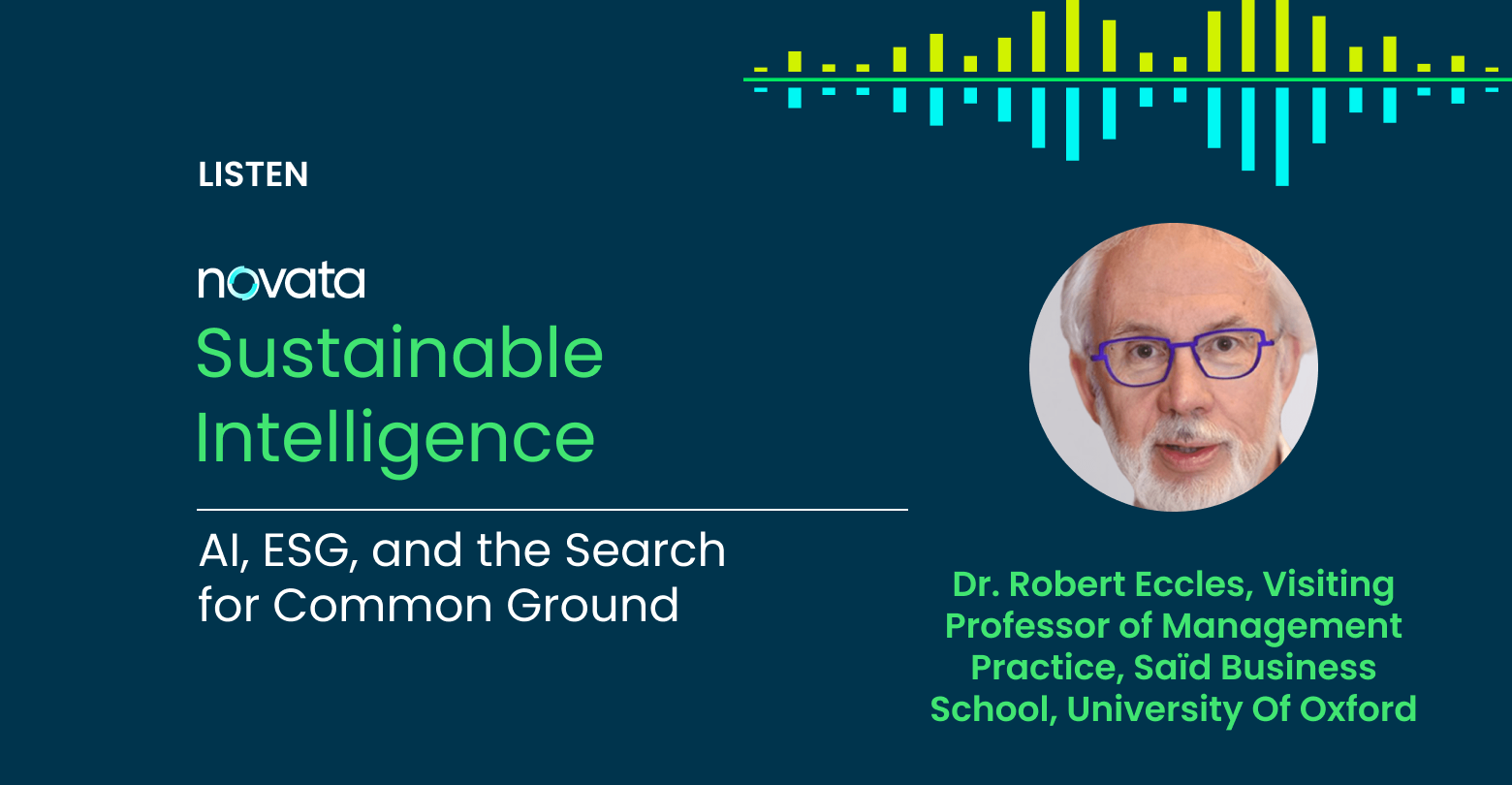 Novata podcast on AI and ESG with Dr. Robert Eccles