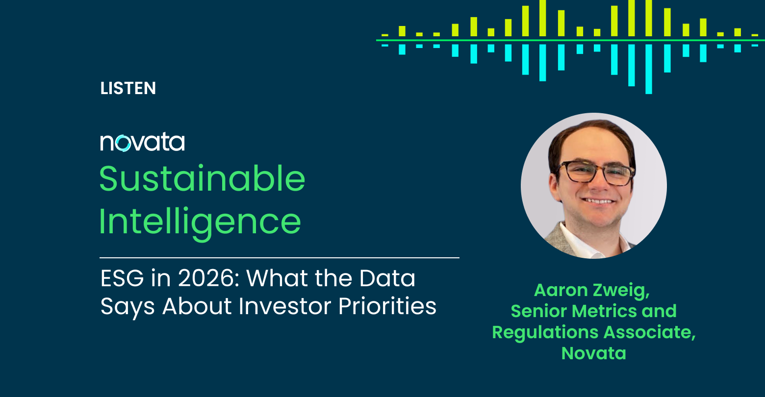 Novata podcast on the 2026 ESG Metrics Guide with Aaron Zweig