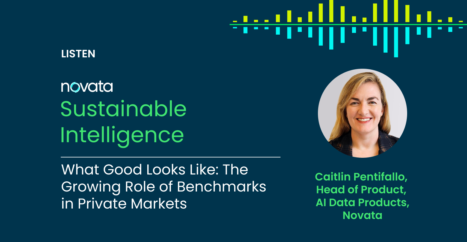 Novata podcast episode on private market benchmarks with Caitlin Pentifallo